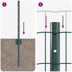 Recinzione in Rete Saldato 50 x 0,6 m - Acciaio Rivestito PVC Verde