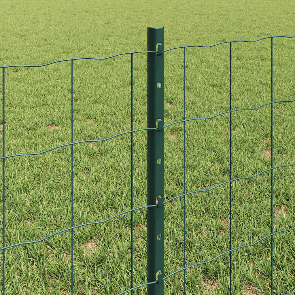 Recinzione in Rete Saldata 50 x 0,6 m Verde Acciaio PVC