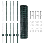 Recinzione in Rete Saldata Acciaio PVC Verde 10 x 1 m
