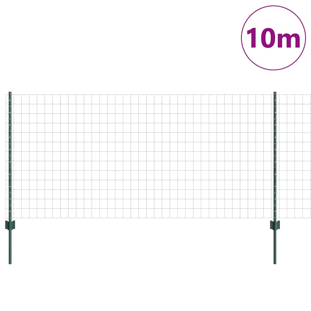 Recinzione in Rete Saldata Acciaio PVC Verde 10 x 1 m