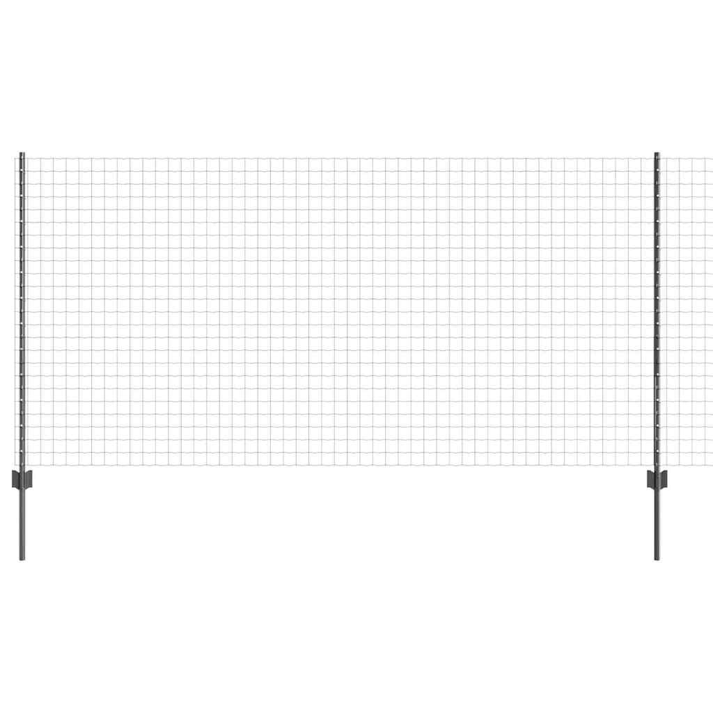Recinzione in Rete Saldata Acciaio PVC Grigio 10 x 1,2 m