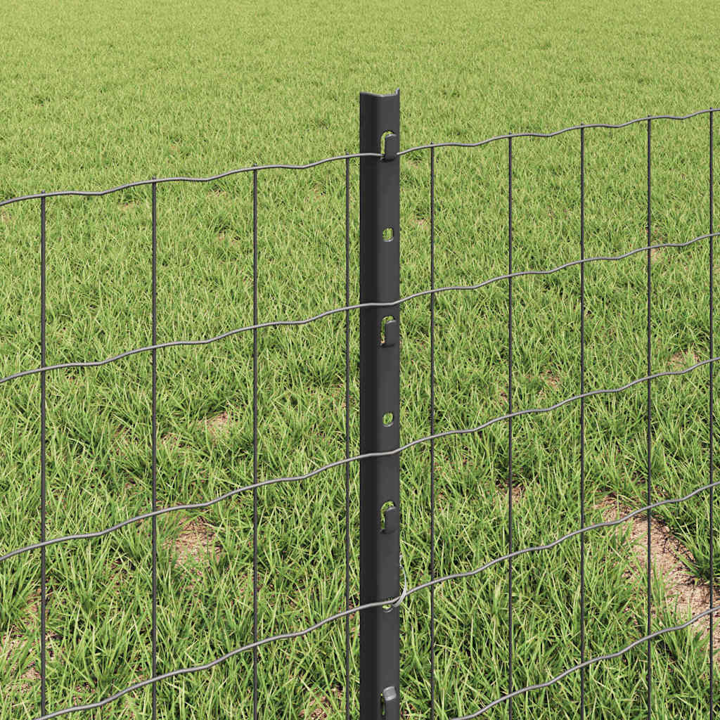 Recinzione in Rete Saldata 10 x 0,4 m - Acciaio Rivestito PVC Grigio