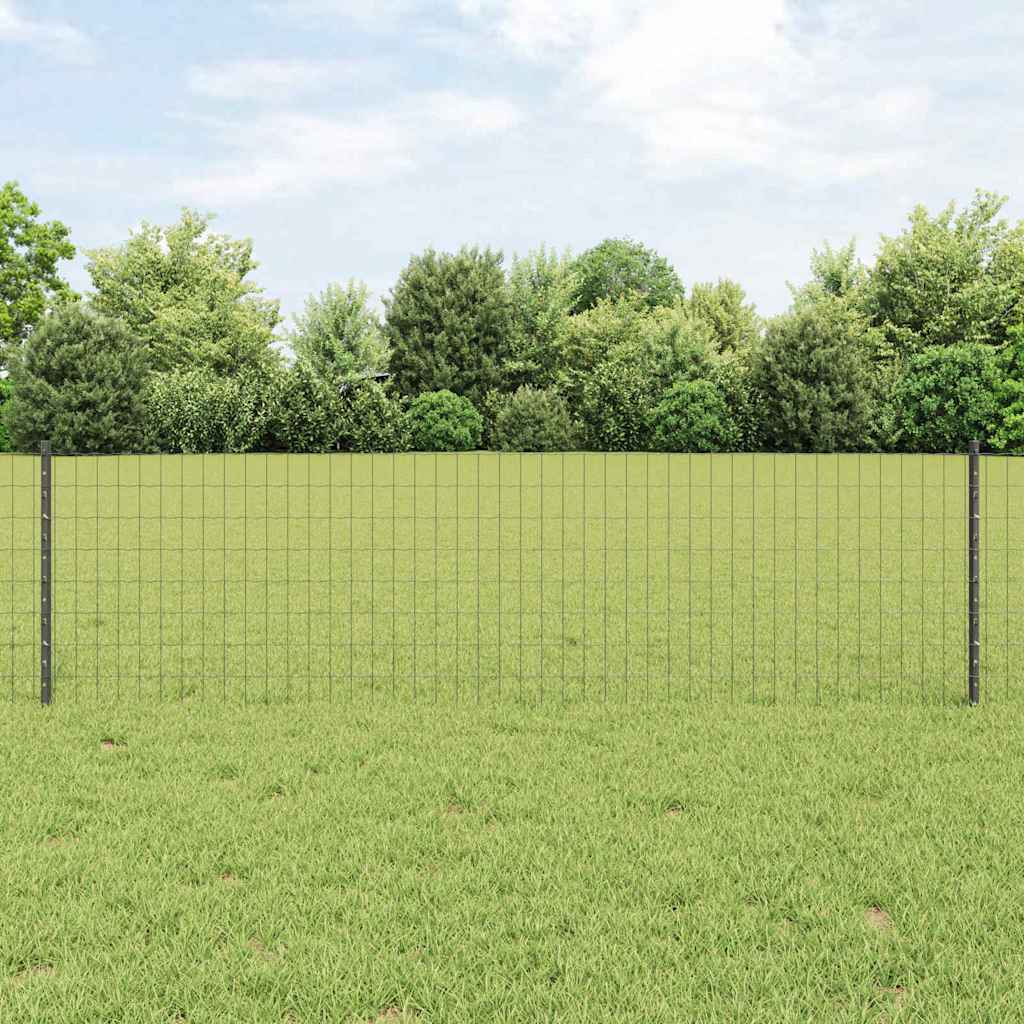 Recinzione in Rete Saldato 10 x 0,6 m - Acciaio PVC Grigio