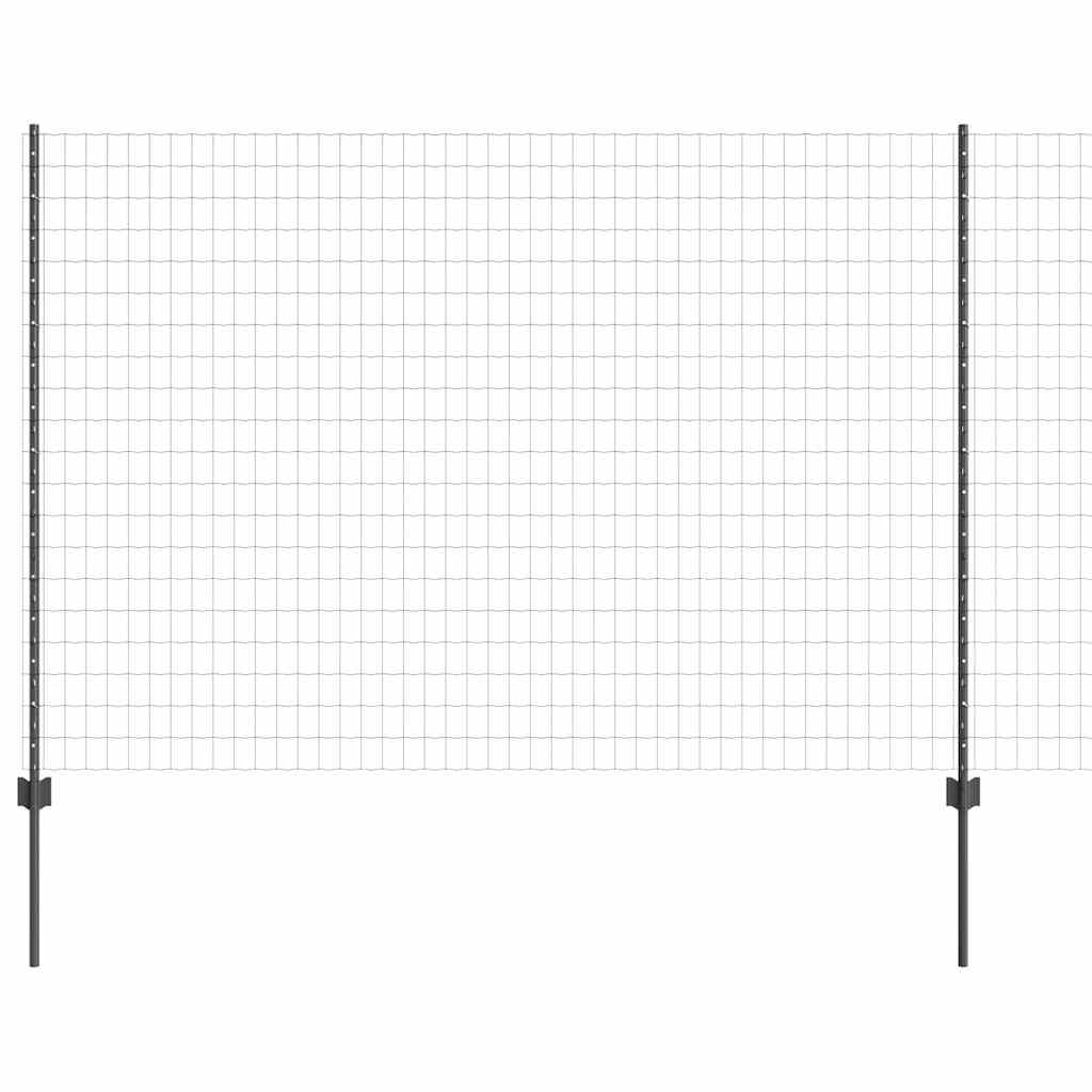 Recinzione in Rete Saldato Acciaio PVC 10 x 1,6 m Grigio