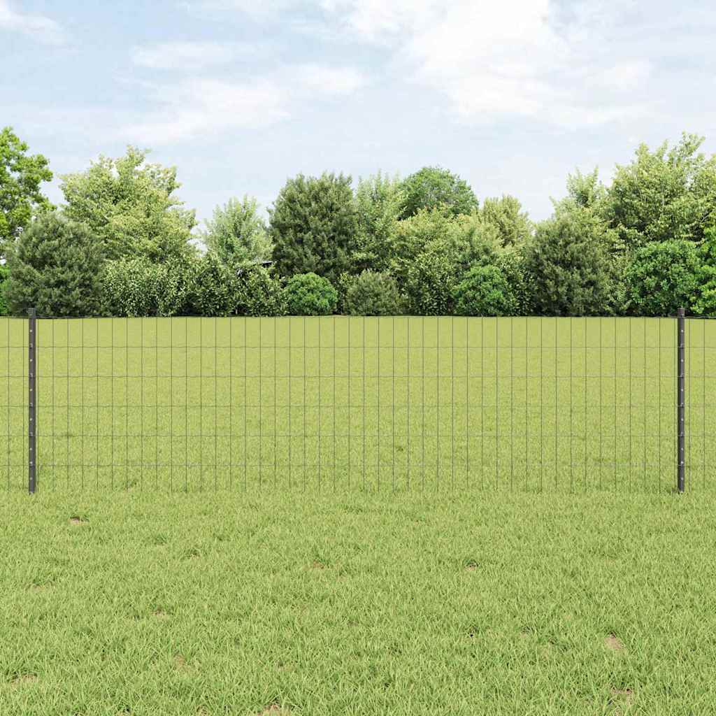Recinzione in Rete Saldato 10 x 0,6 m - Acciaio Rivestito PVC Grigio