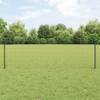 Recinzione in Rete Saldato 10 x 0,6 m - Acciaio Rivestito PVC Grigio