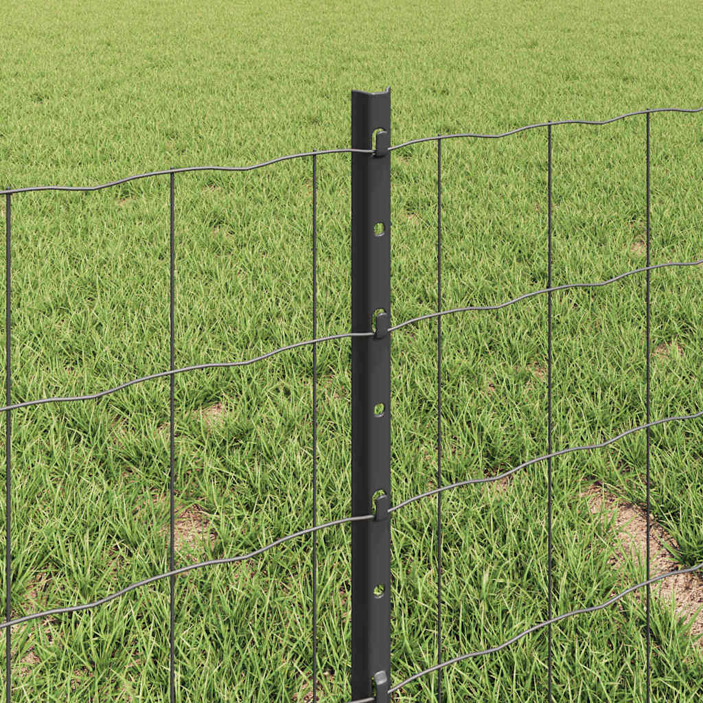 Recinzione in Rete Saldata 10 x 0,4 m - Acciaio Rivestito PVC Grigio