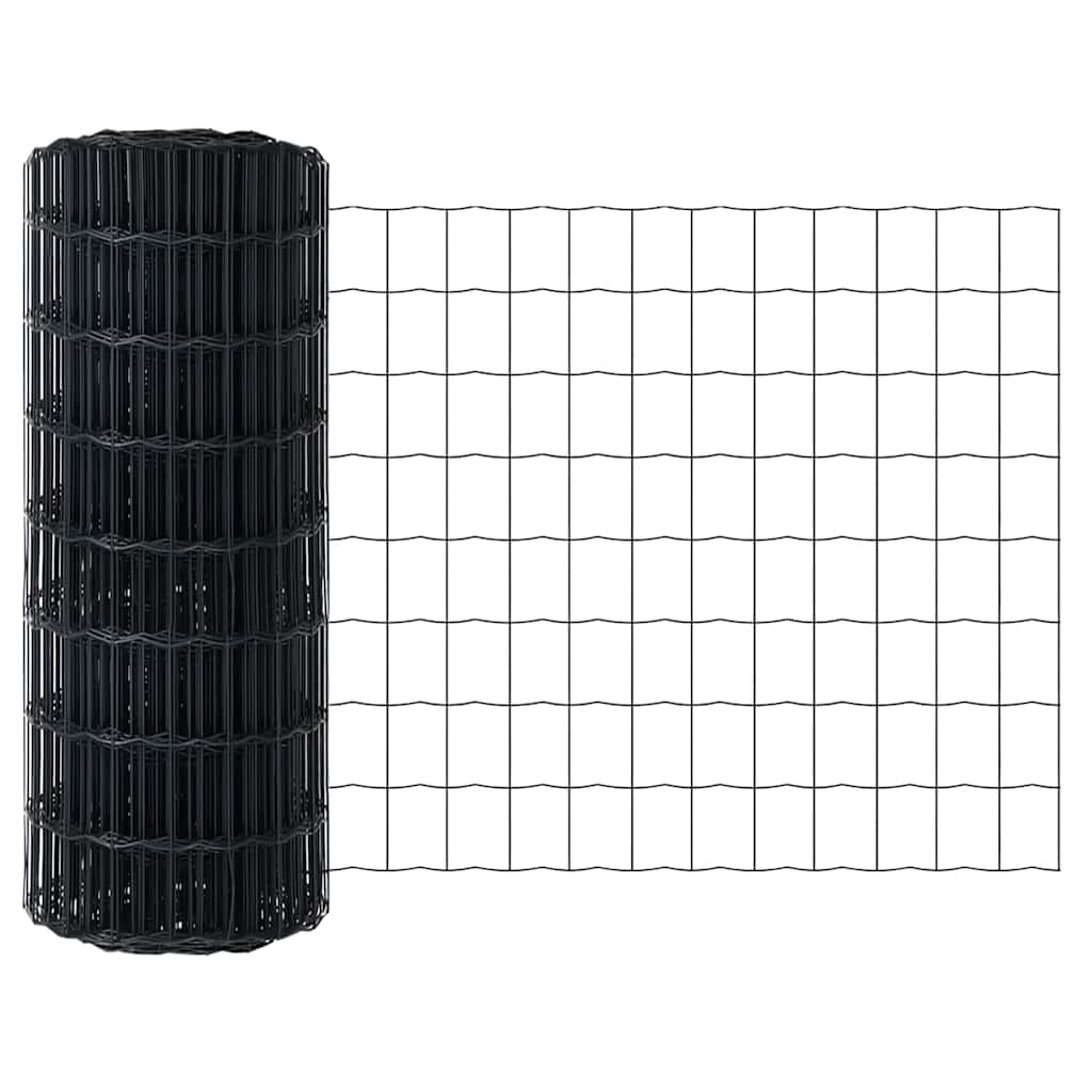 Recinzione in Rete Saldata 10 x 0,4 m - Acciaio Rivestito PVC Grigio