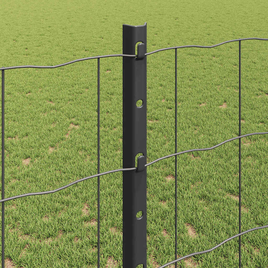 Recinzione in Rete Saldata Acciaio PVC 10 x 1,2 m Grigio