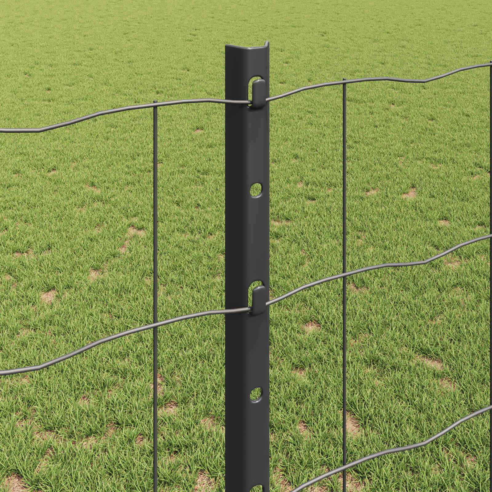 Recinzione in Rete Saldata Acciaio PVC 10 x 1,2 m Grigio