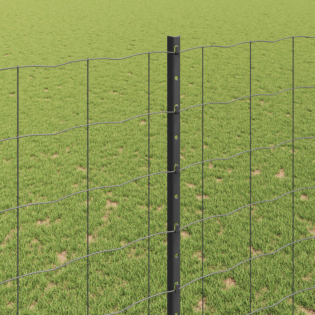 Recinzione in Rete Saldata Acciaio PVC 10 x 1,5 m Grigio