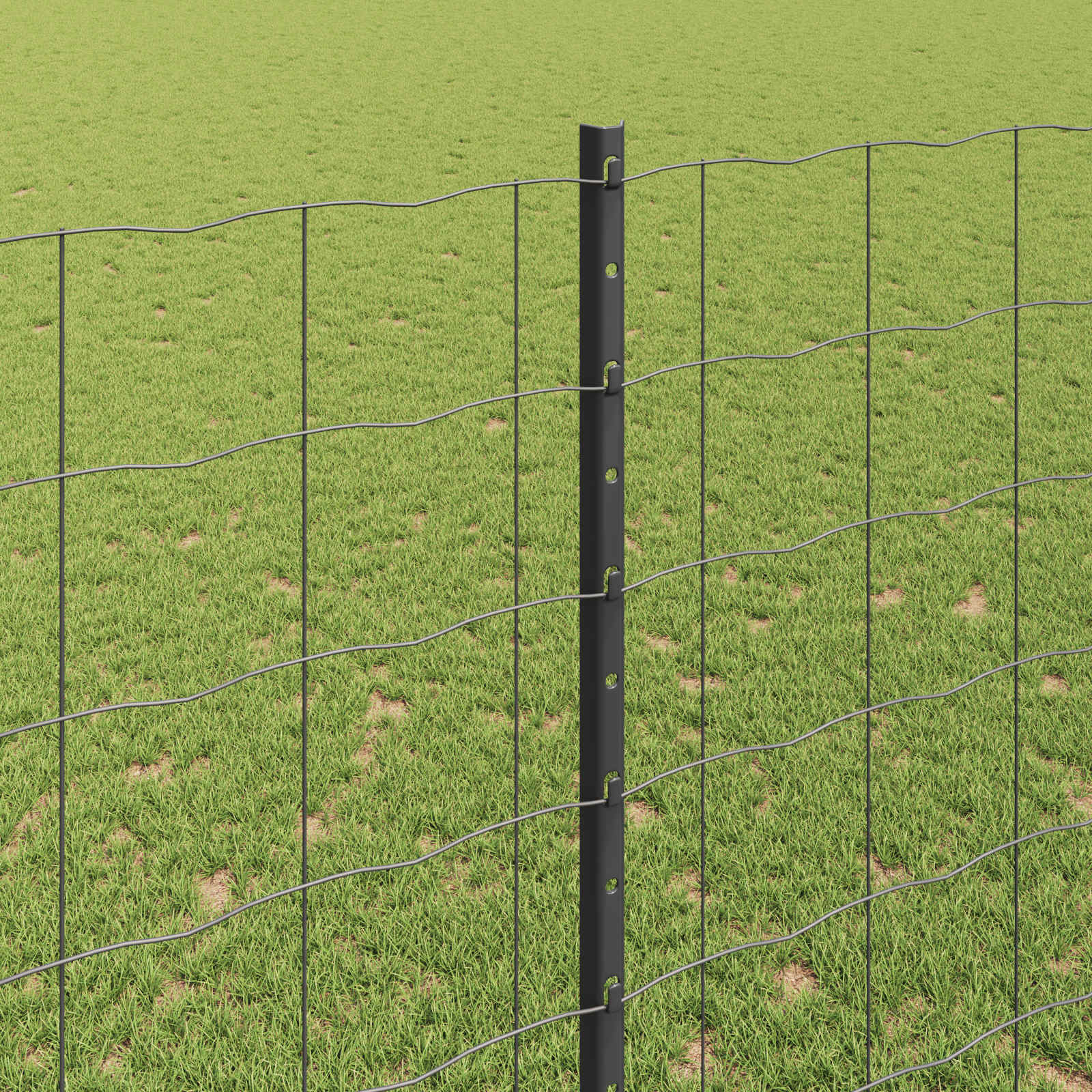 Recinzione in Rete Saldata Acciaio PVC 10 x 1,5 m Grigio