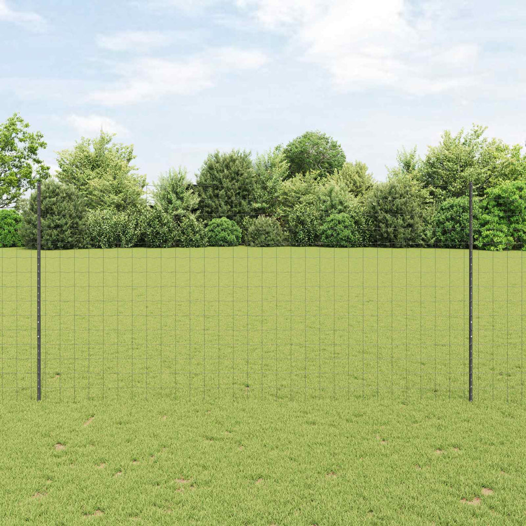 Recinzione in Rete Saldata Acciaio PVC 10 x 1,5 m Grigio