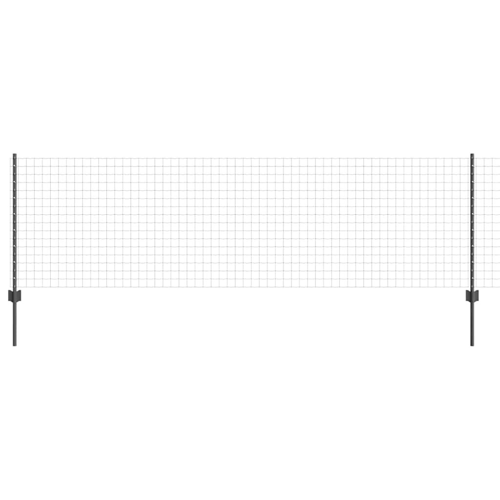 Recinzione in Rete Saldata 25 x 0,8 m - Acciaio Grigio
