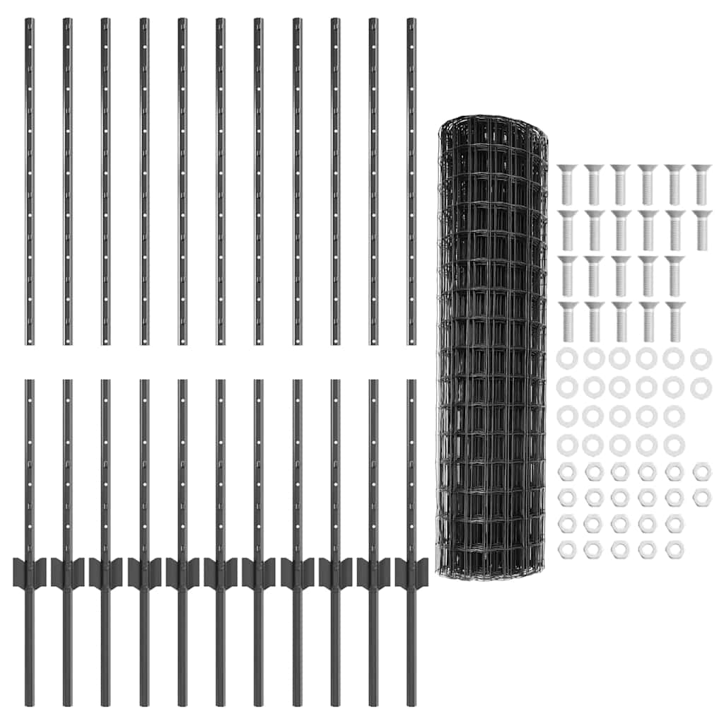 Recinzione in Rete Saldata Acciaio PVC 25 x 1 m