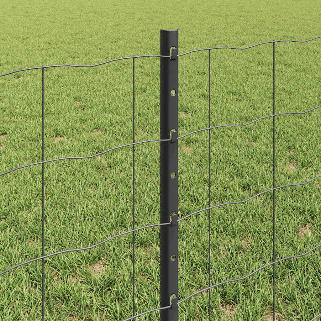 Recinzione in Rete Saldata 25 x 0,6 m Acciaio PVC Grigio