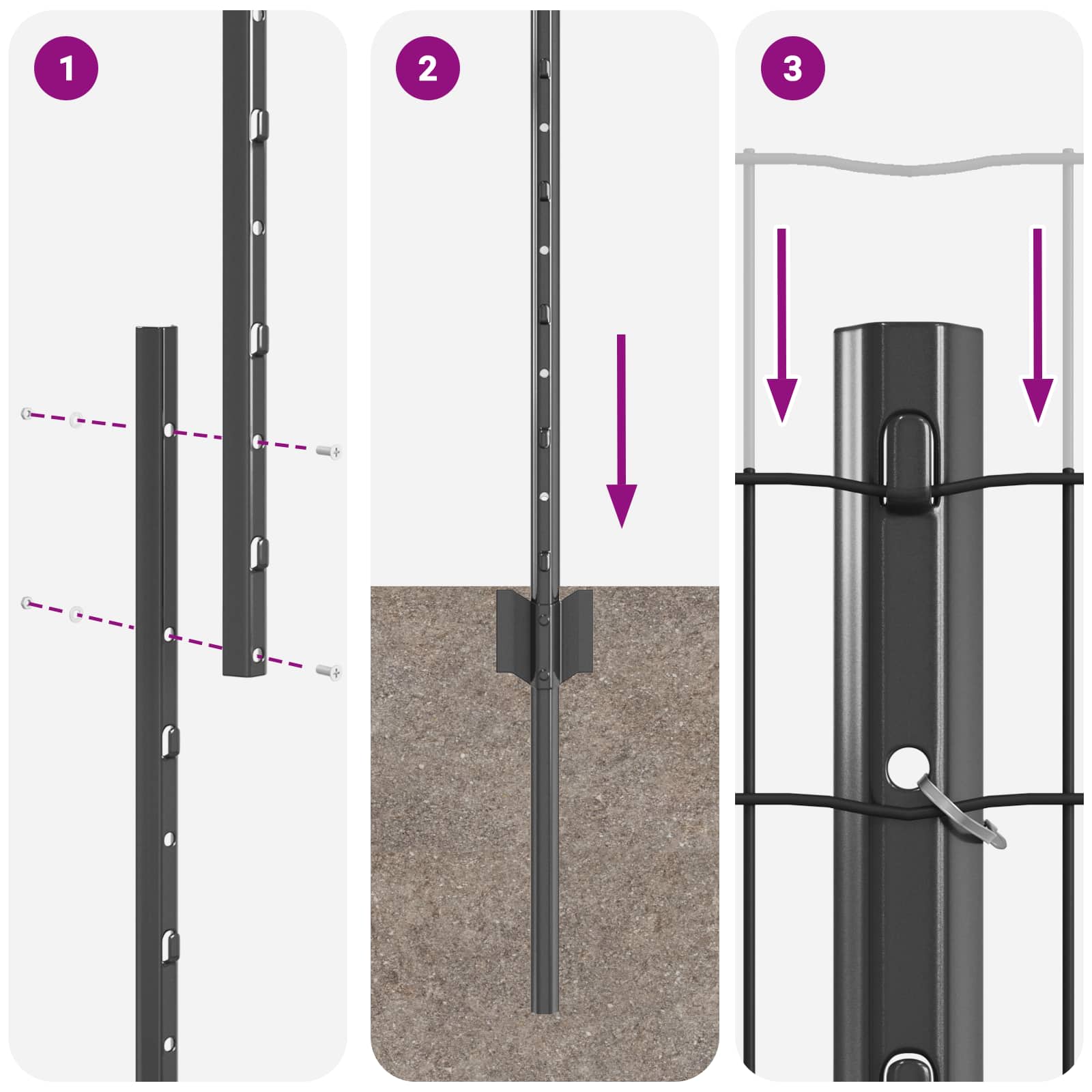 Recinzione in Rete Saldato Acciaio PVC 25 x 1,2 m