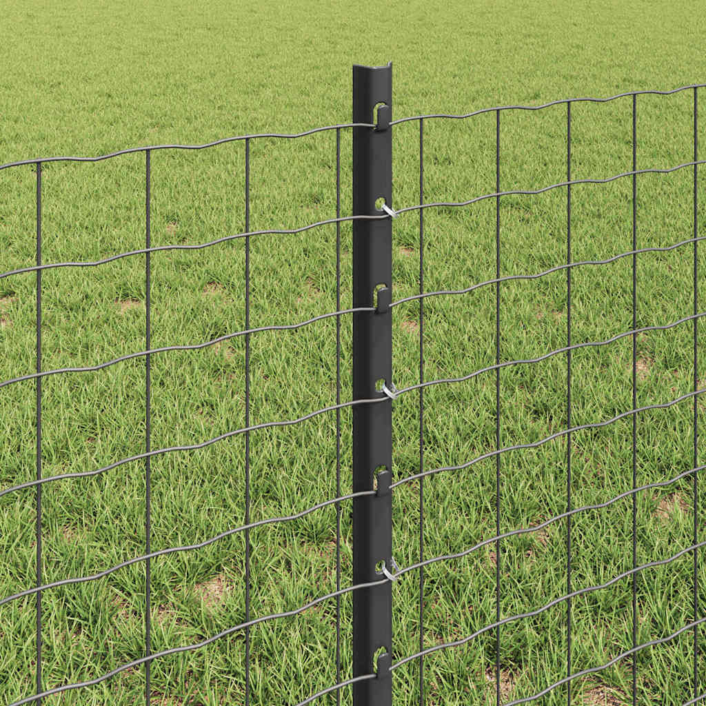 Recinzione in Rete Saldata 50 x 0,6 m - Acciaio Rivestito PVC Grigio