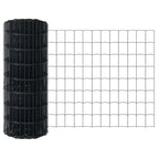 Recinzione in Rete Saldata 50 x 0,6 m Acciaio Rivestito PVC Grigio