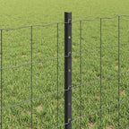 Recinzione in Rete Saldata 50 x 0,6 m Acciaio Rivestito PVC Grigio