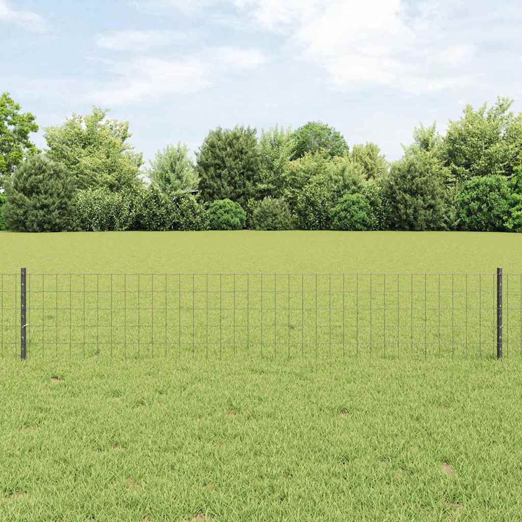 Recinzione in Rete Saldata 10 x 0,4 m Acciaio Rivestito PVC Grigio