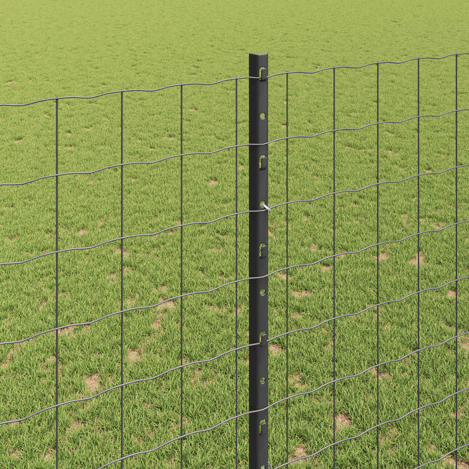 Recinzione in Rete Saldata Acciaio PVC Grigio 10 x 1,5 m