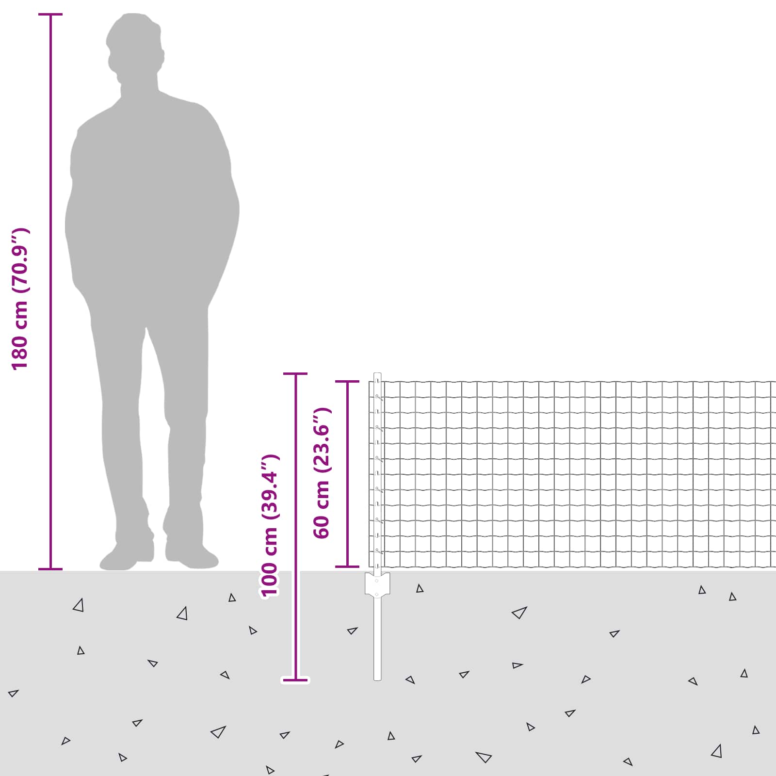 Recinzione in Rete Saldato 10 x 0,6 m Acciaio Zincato