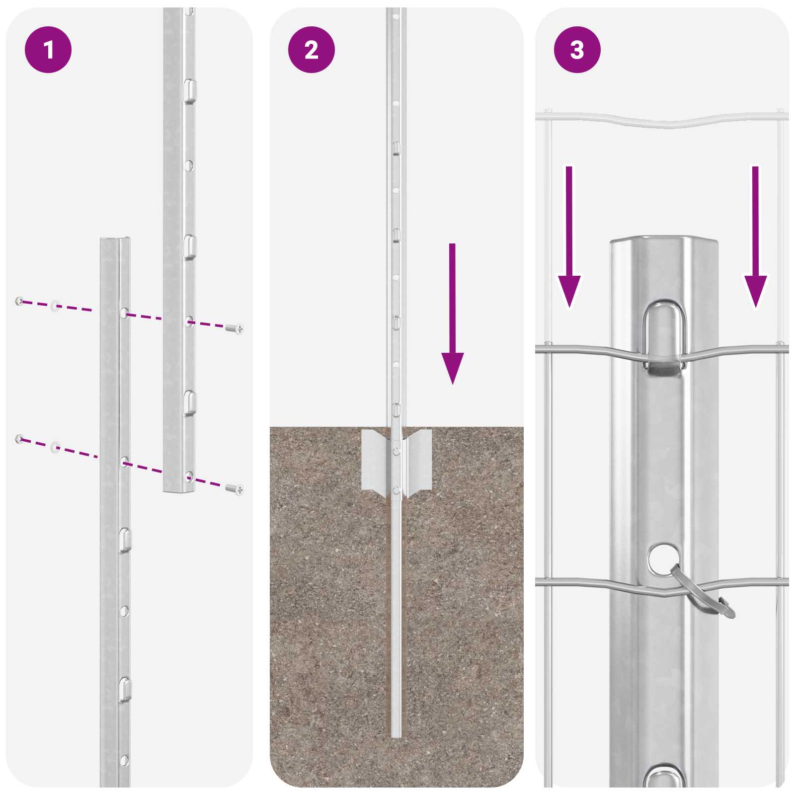Recinzione in Rete Saldato 10 x 1,6 m Acciaio Zincato Argento