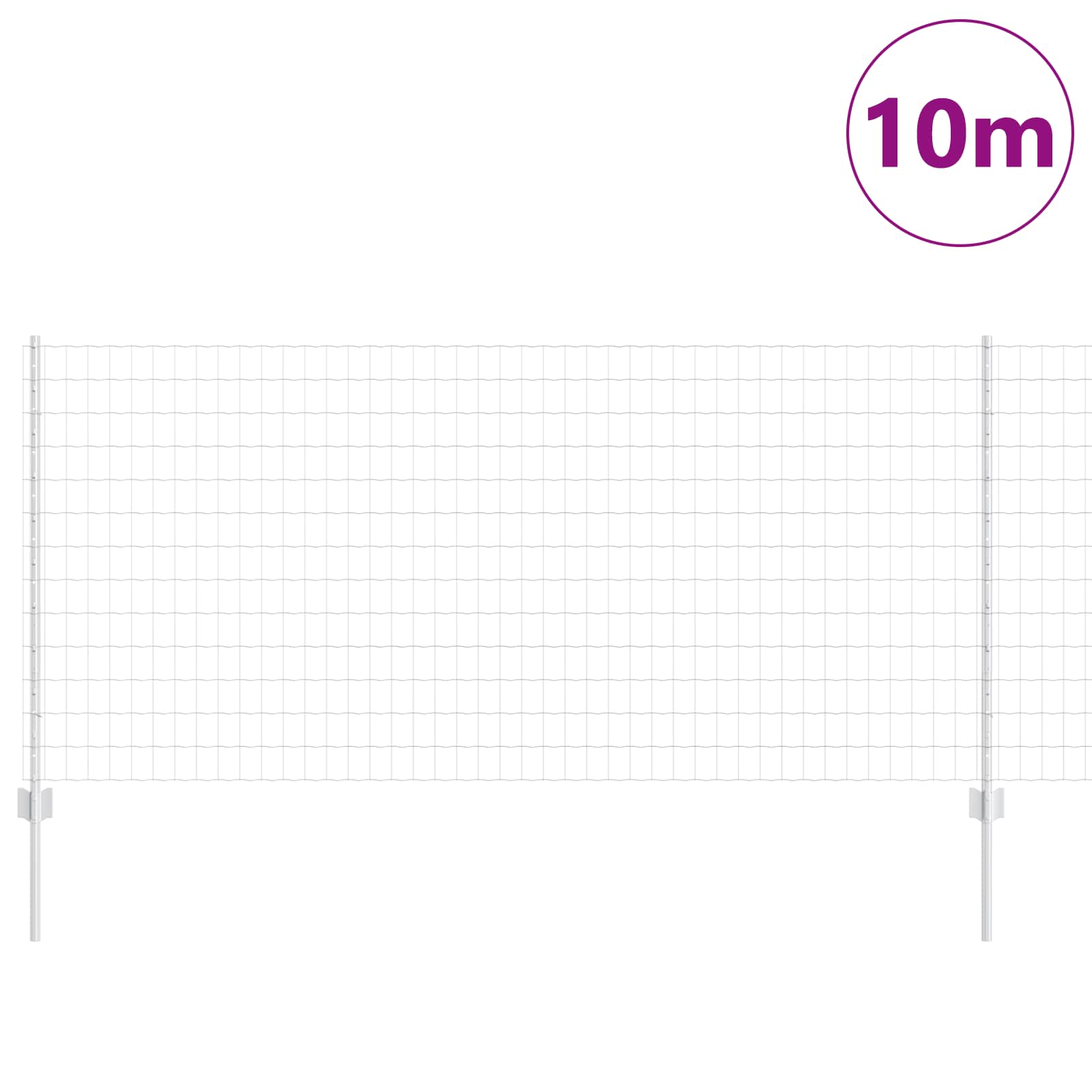 Recinzione in Rete Saldata 10 x 1 m - Acciaio Zincato