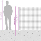 Recinzione in Rete Saldato Acciaio Zincato 10 x 1,4 m