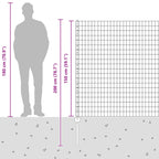 Recinzione in Rete Saldata Acciaio Zincato 10 x 1,5 m