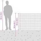 Recinzione in Rete Saldata Acciaio Zincato 10 x 1 m