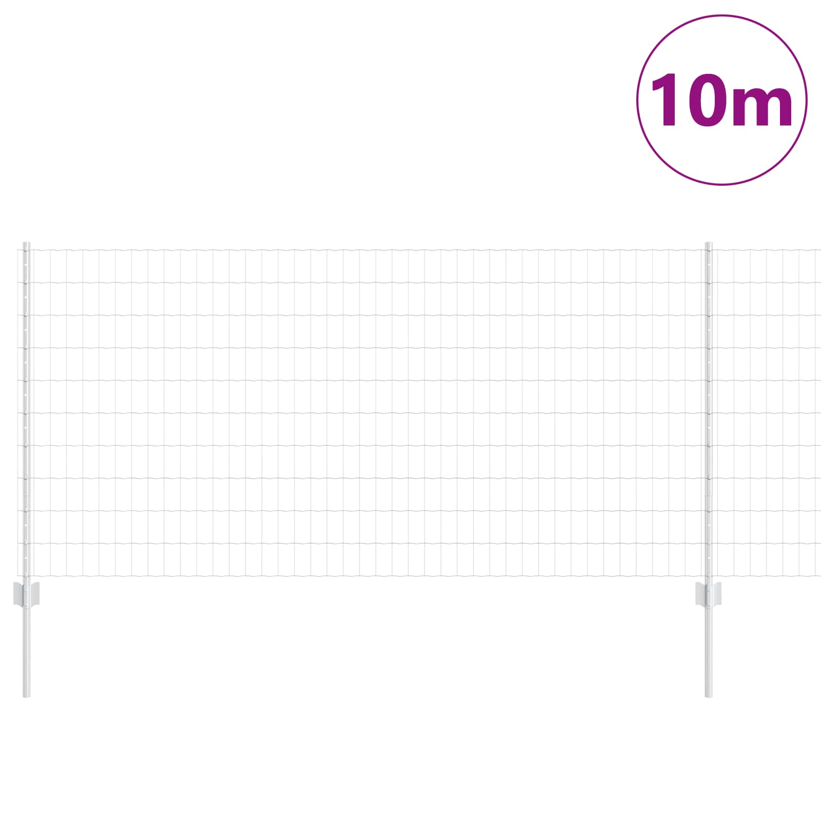 Recinzione in Rete Saldata Acciaio Zincato 10 x 1 m