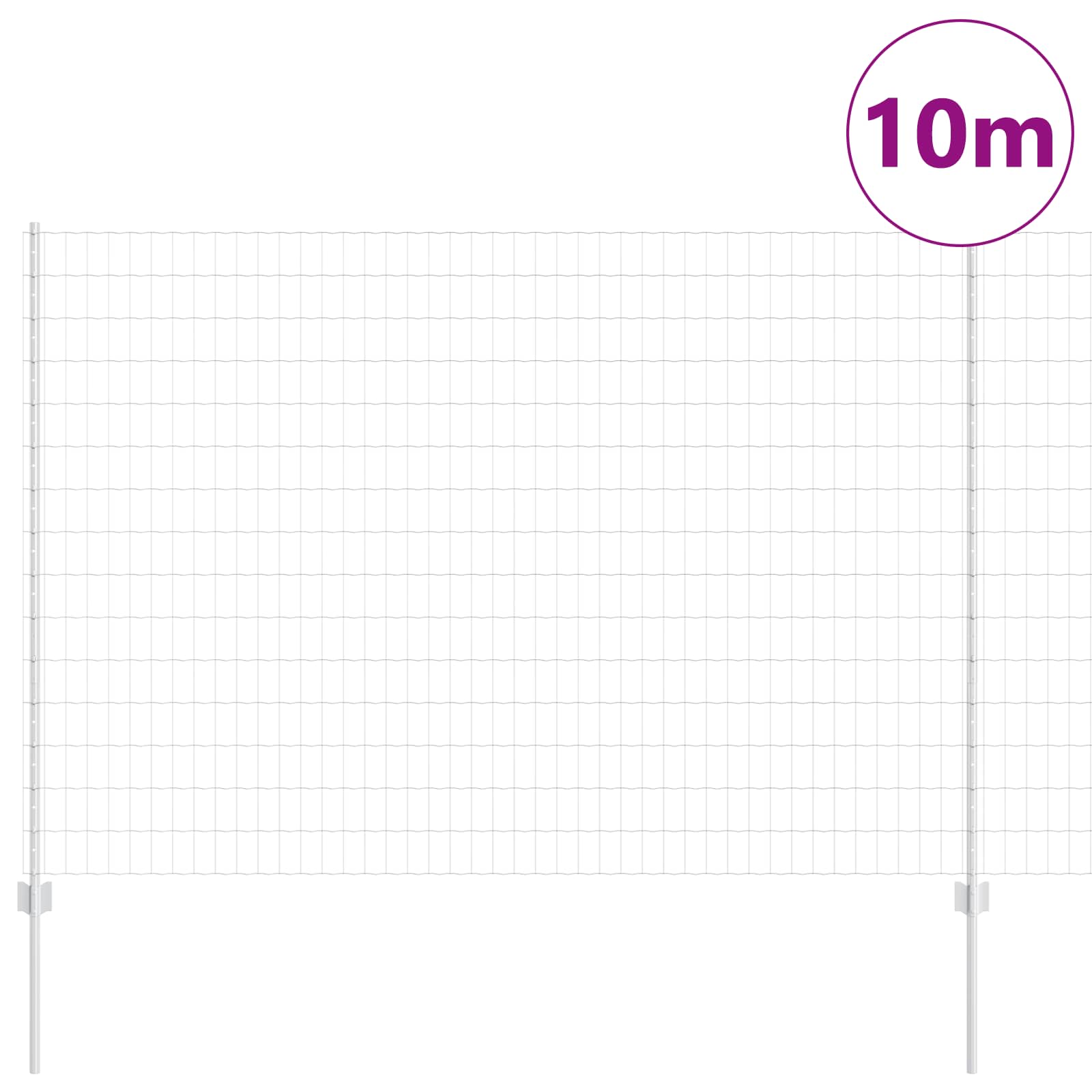 Recinzione in Rete Saldata 10 x 1,5 m - Acciaio Zincato