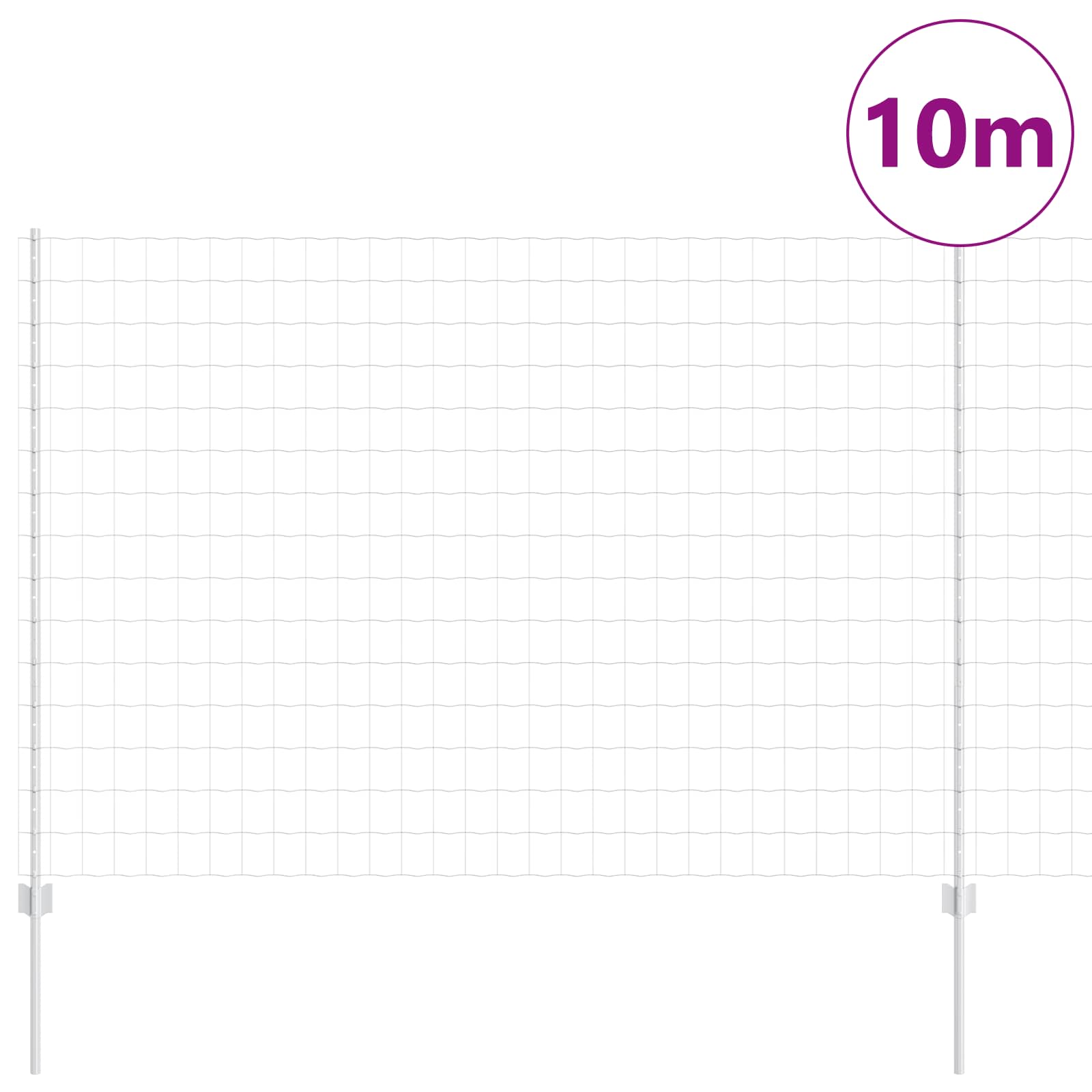 Recinzione in Rete Saldata 10 x 1,5 m Acciaio Zincato