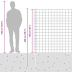 Recinzione in Rete Saldato Acciaio Zincato 10 x 1,6 m
