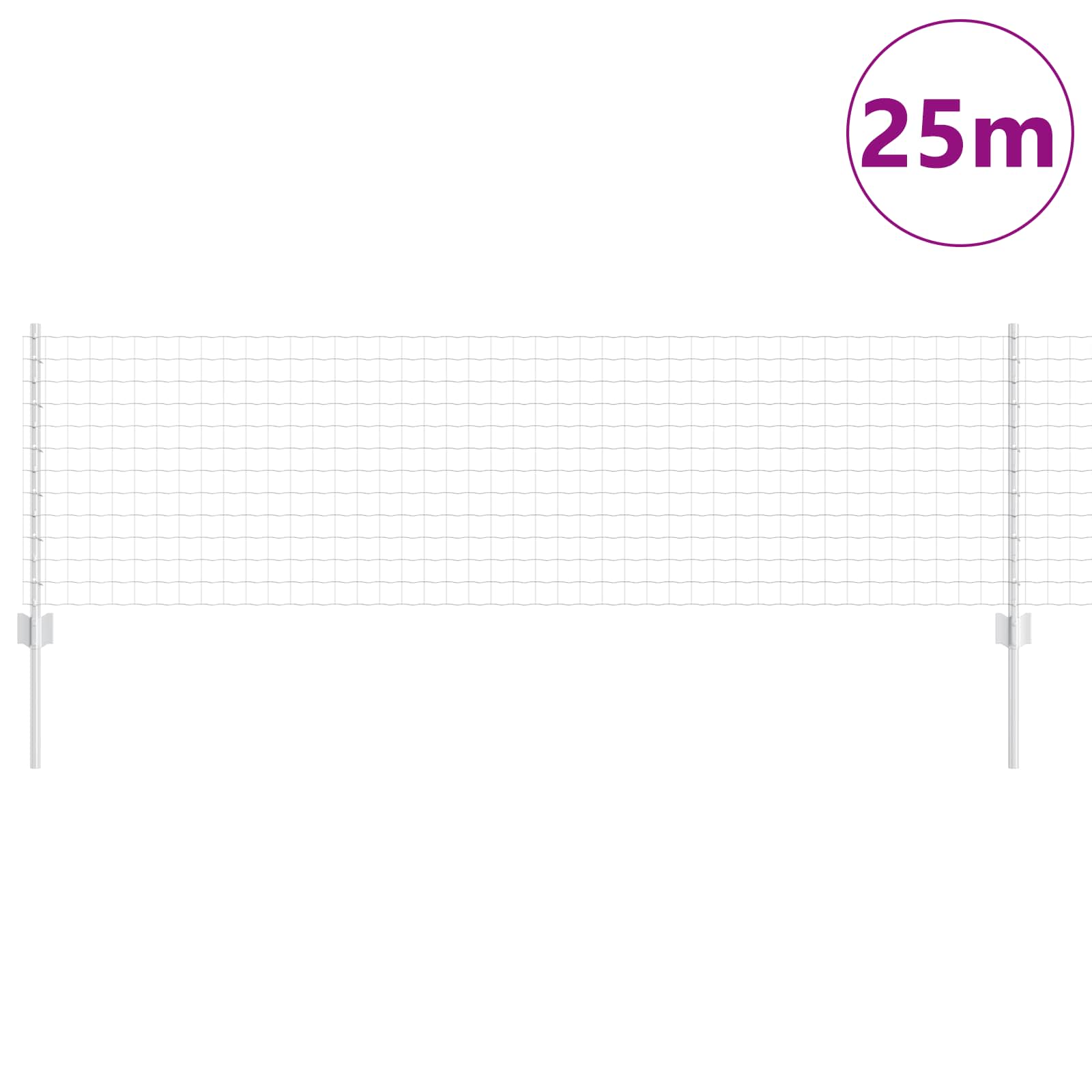 Recinzione in Rete Saldato Acciaio Zincato 25 x 0,6 m