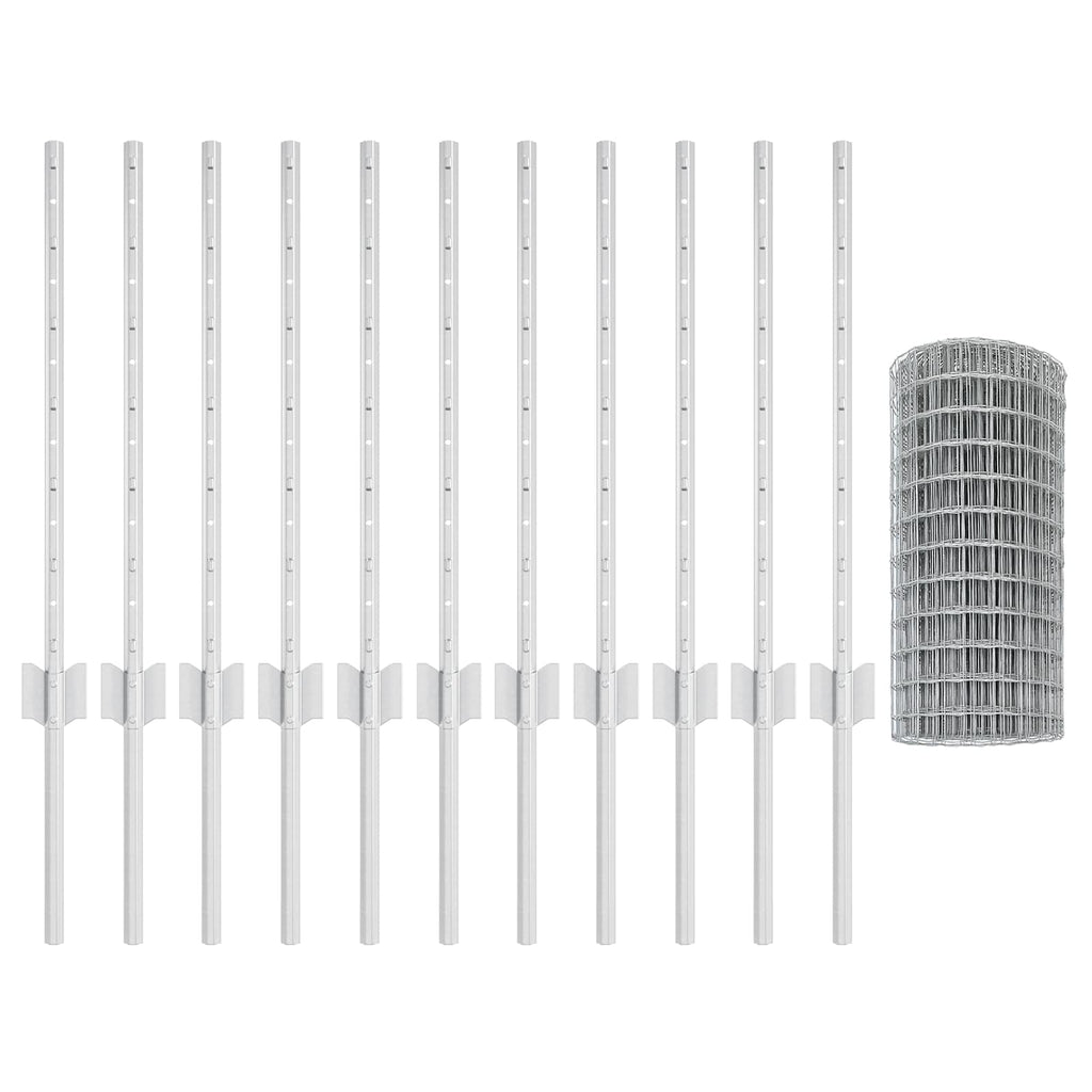 Recinzione in Rete Saldata Acciaio Zincato 25 x 0,6 m