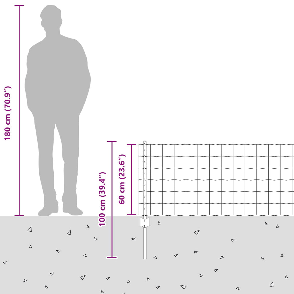 Recinzione in Rete Saldato 50 x 0,6 m - Acciaio Zincato