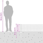 Recinzione in Rete Saldato Acciaio Zincato 10 x 0,4 m