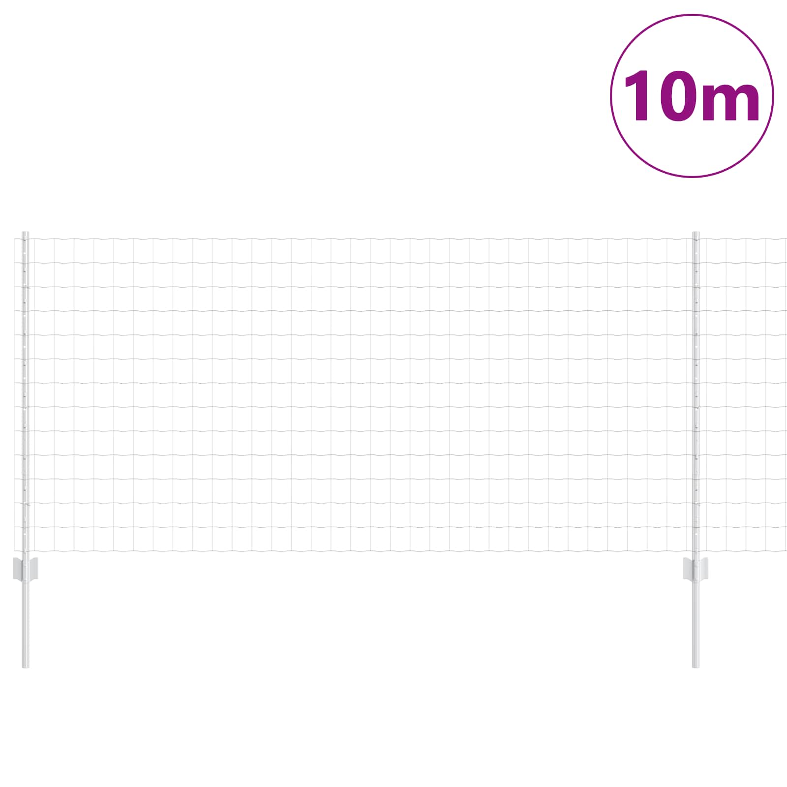 Recinzione in Rete Saldata 10 x 1 m Acciaio Zincato