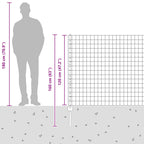 Recinzione in Rete Saldato Acciaio Zincato 10 x 1,2 m