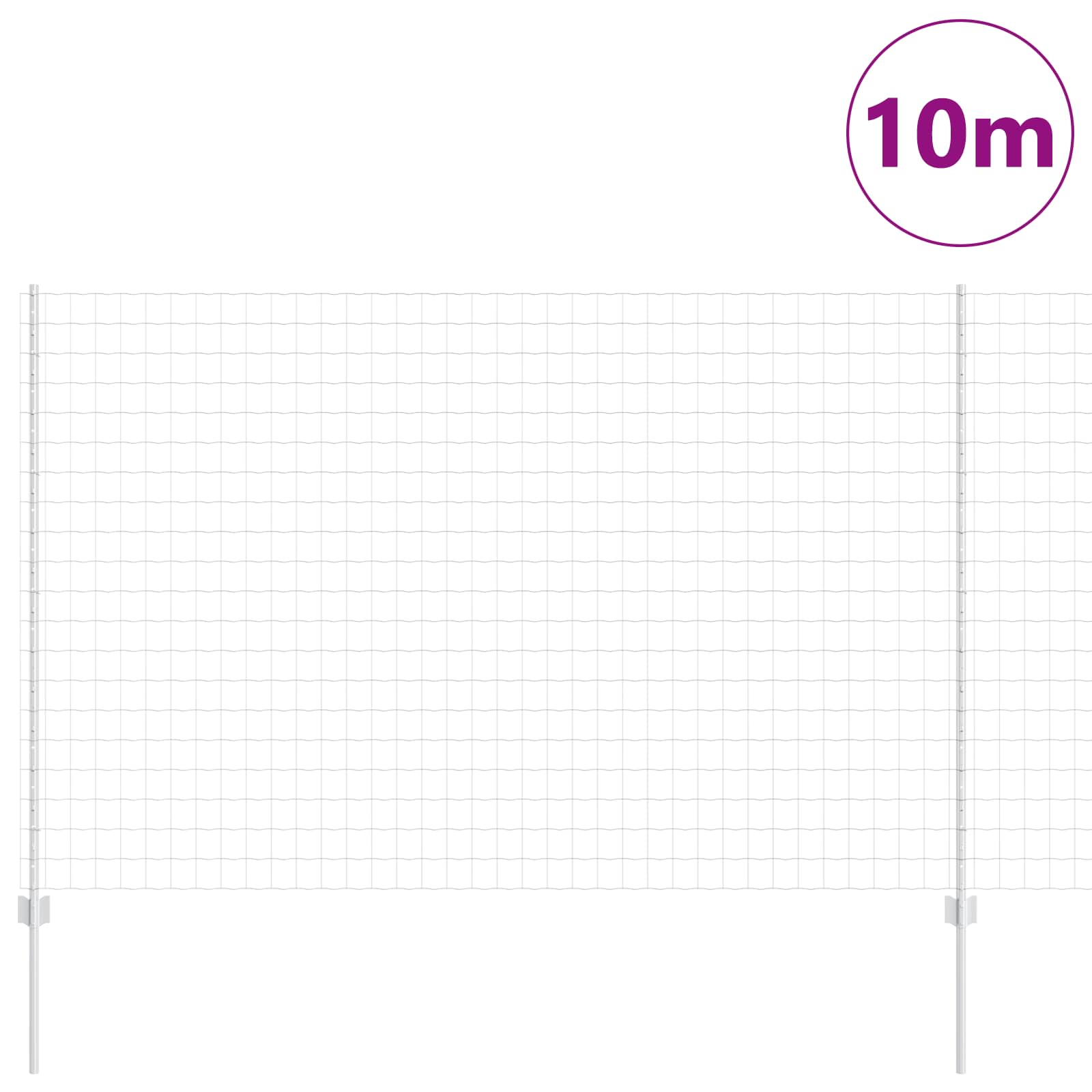 Recinzione in Rete Saldato Acciaio Zincato 10 x 1,6 m