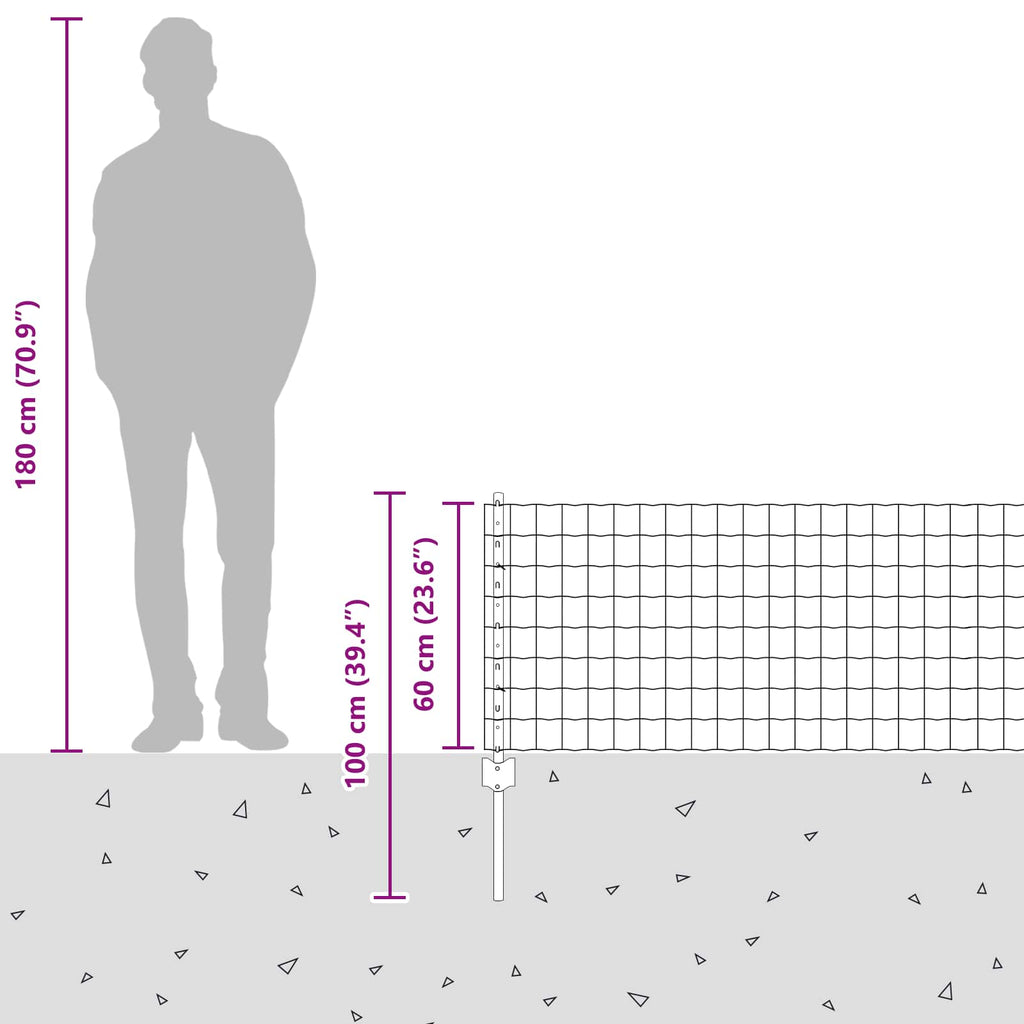 Recinzione in Rete Saldata Acciaio Zincato 50 x 0,6 m