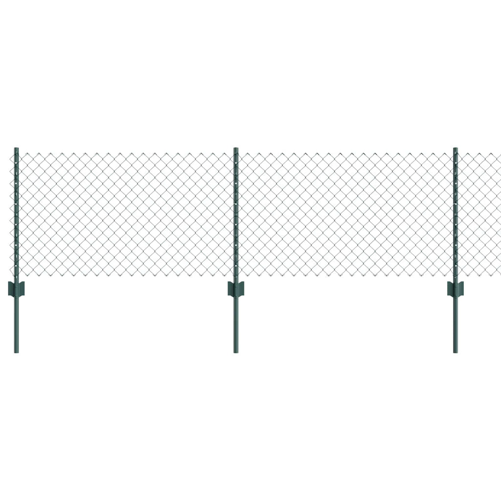 Recinzione a maglie metalliche con palo 10 x 0,6 m
