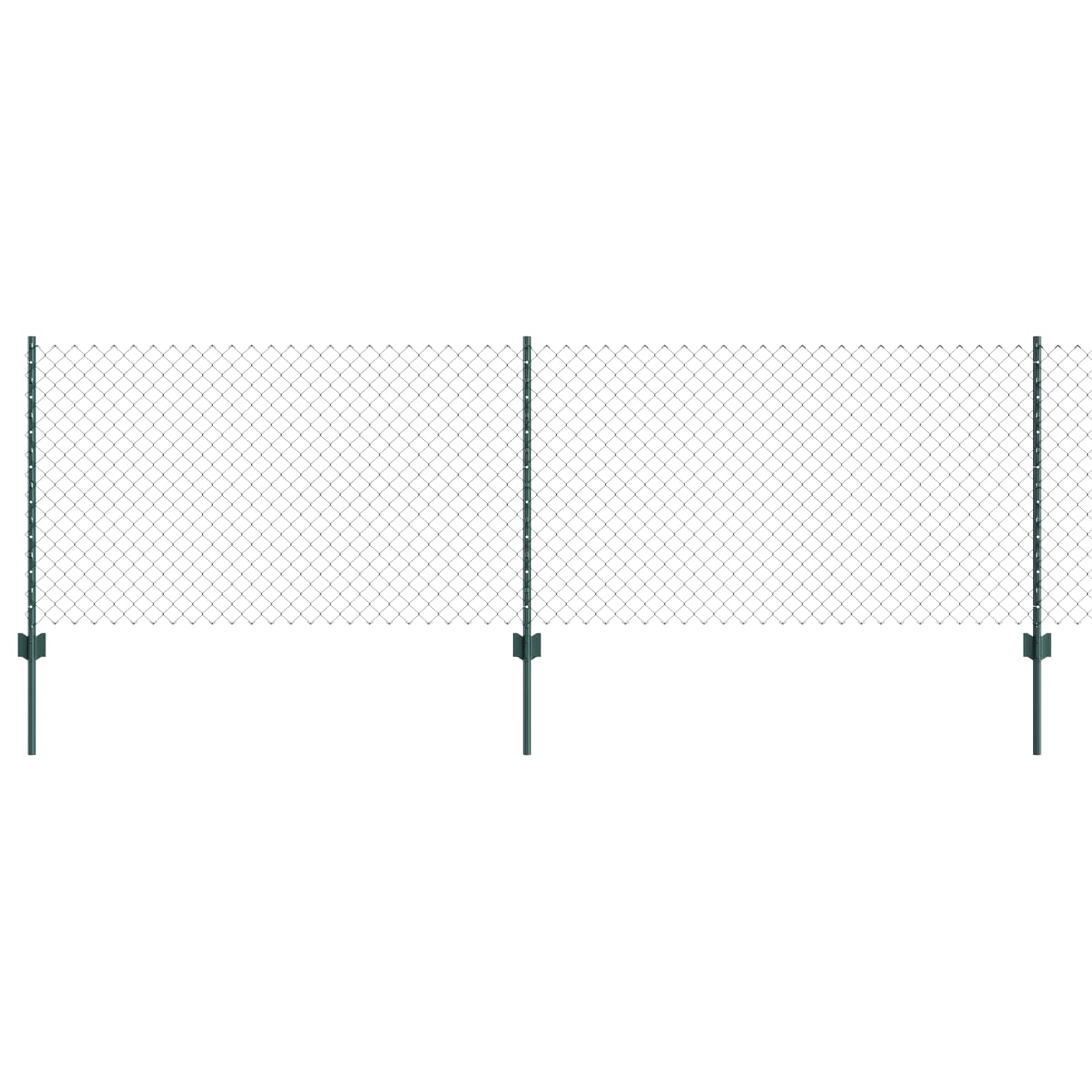 Recinzione a maglie metalliche con pali 10 x 0,8 m