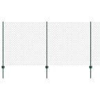 Recinzione a maglie metalliche con pali 10 x 1,2 m