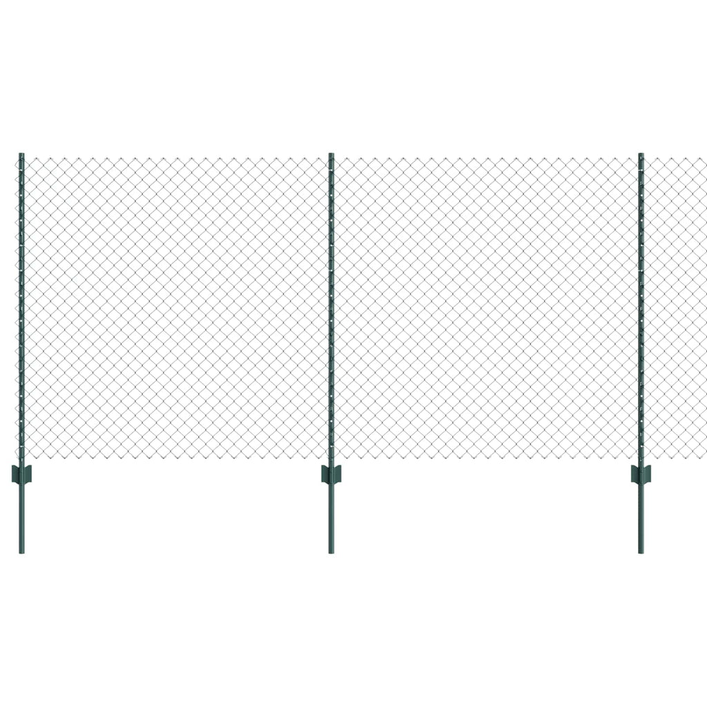 Recinzione a maglie metalliche con pali 10 x 1,2 m