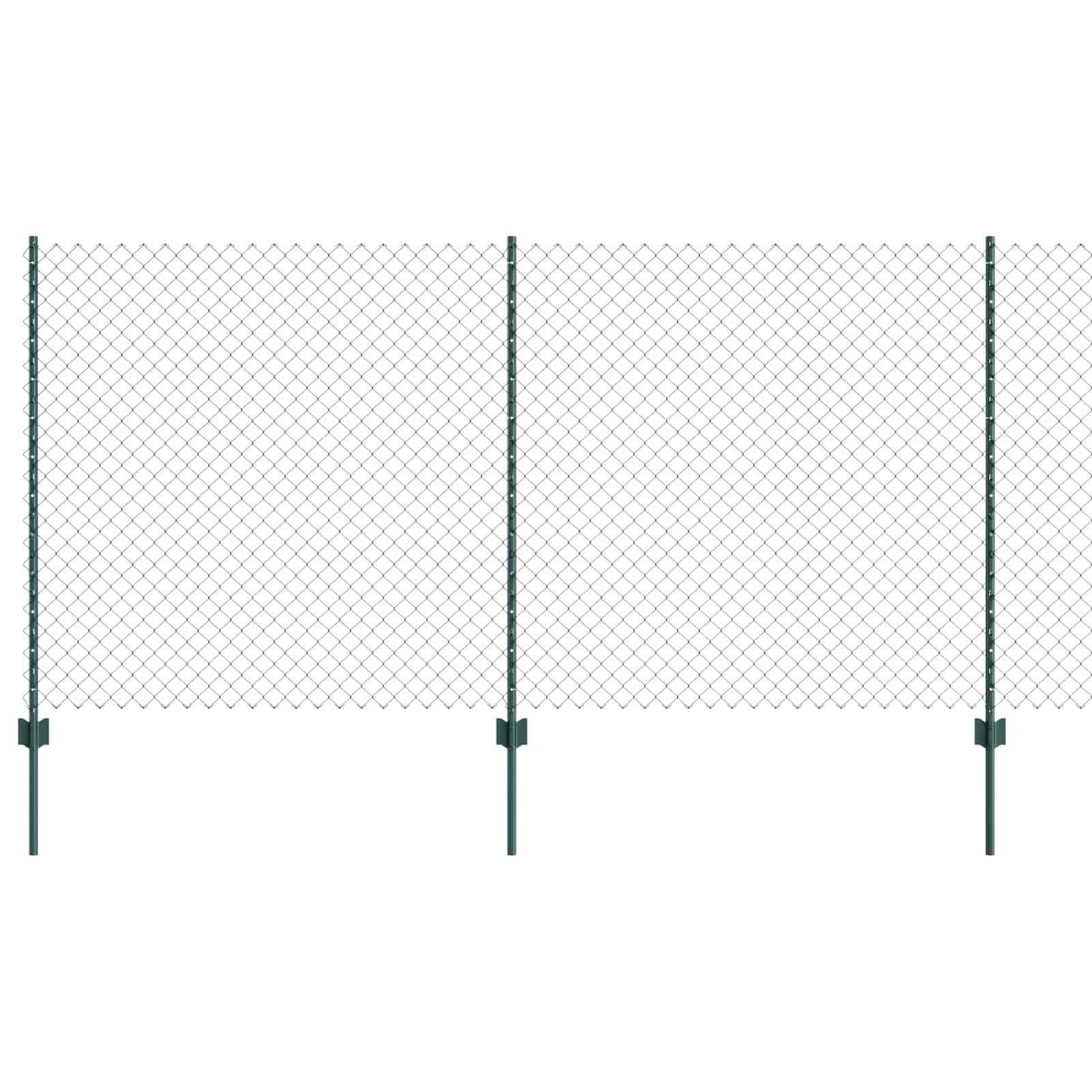 Recinzione a maglie metalliche con pali 10 x 1,2 m