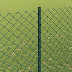 Recinzione a maglie metalliche con pali 10 x 1,4 m